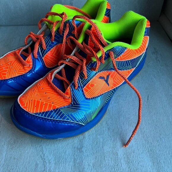 ** Young Neon Blue Orange Pickleball Volleyball Shoes Sneakers mens 6.5 Womens 8 main image 9